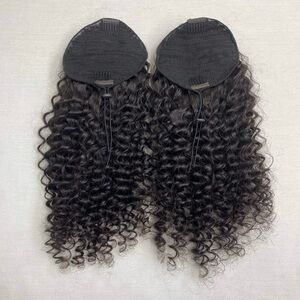 Voluminous Curly Brown Hair ponytail